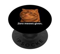 Funny Weird Cat Face Meme Silly Hilarious Mad Cat Confused PopSockets PopGrip Adesivo