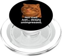 Funny Weird Cat Face Meme Silly Hilarious Mad Cat Confused PopSockets PopGrip per MagSafe