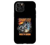 Funny Welder Sparks Fly Fabricator Humor Design Custodia per iPhone 11 Pro