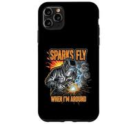 Funny Welder Sparks Fly Fabricator Humor Design Custodia per iPhone 11 Pro Max