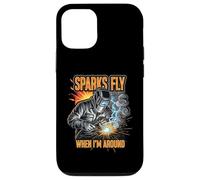 Funny Welder Sparks Fly Fabricator Humor Design Custodia per iPhone 12/12 Pro