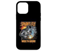Funny Welder Sparks Fly Fabricator Humor Design Custodia per iPhone 12 mini