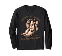 Funny Western Cowboy Obsessed Country Mama. Blessed Stressed Maglia a Manica