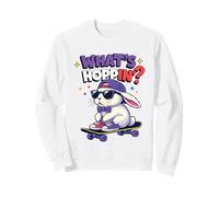 Funny Whats Hoppin Bunny Meme, Scherzo Coniglio Skateboard Felpa