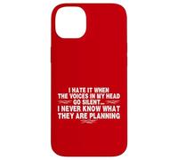 Funny When The Voices Go Silent Sarcastic Custodia per iPhone 14 Plus