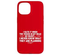 Funny When The Voices Go Silent Sarcastic Custodia per iPhone 15
