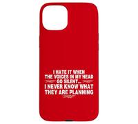 Funny When The Voices Go Silent Sarcastic Custodia per iPhone 15 Plus