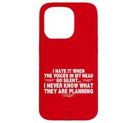 Funny When The Voices Go Silent Sarcastic Custodia per iPhone 15 Pro