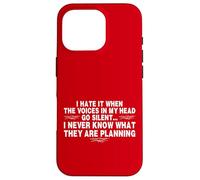 Funny When The Voices Go Silent Sarcastic Custodia per iPhone 16 Pro
