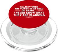 Funny When The Voices Go Silent Sarcastic PopSockets PopGrip per MagSafe