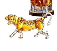 Funny Whiskey Bottle Pourer - 500ml Clear 3D Tiger Shaped Glass Decanter