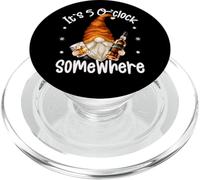 Funny Whiskey Dad Gnome Men Quote Its 5 O Clock Somewhere PopSockets PopGrip per MagSafe