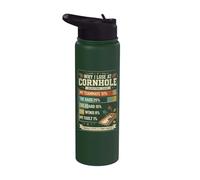 Funny Why I Lose At Cornhole Stainless Steel Insulated Water Bottle