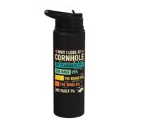 Funny Why I Lose At Cornhole Stainless Steel Insulated Water Bottle
