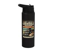 Funny Why I Lose At Cornhole Stainless Steel Insulated Water Bottle