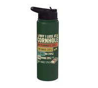 Funny Why I lose At Cornhole Stainless Steel Insulated Water Bottle