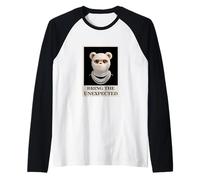 Funny Wild Teddy Bear with Fur Mask Bring The Unexpected Maglia con Maniche Raglan