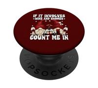 Funny Wine Gnome Couple For Drinking Wine With My Gnomies PopSockets PopGrip Adesivo