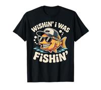 Funny Wishin I Was Fishin - Cappello a Forma di Pesce Maglietta