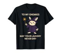 Funny Wizard Bunny Meme Cute Laundry Sarcastic Humor Maglietta
