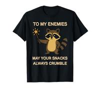 Funny Wizard Raccoon Meme Cute Snack Sarcastic Humor Maglietta
