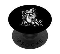 Funny Wizard Raccoon PopSockets PopGrip Adesivo