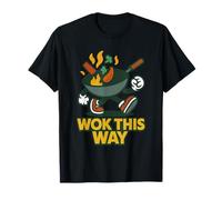 Funny Wok Cooking Pun, Stir Fry Food Humor Design Maglietta