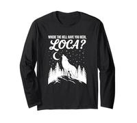 Funny Wolf Where Hell Have You Been Loca Retro Maglia a Manica
