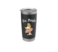 Funny Womens Cottagecore Art Ew People Antisocial Frog Lover Bicchiere termico in acciaio inox doppia parete