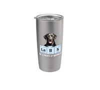 Funny Womens Girls Kids Elements Happiness Black Lab Lover Bicchiere termico in acciaio inox doppia parete