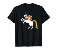 Funny Womens Girls Kids Kawaii Unicorn Red Fox Lover Maglietta