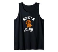 Funny Womens Girls Short & Sassy Long Haired Dachshund Lover Canotta