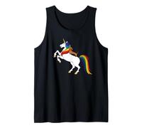 Funny Womens Kids Girls Riding Unicorn Dachshund Lover Canotta
