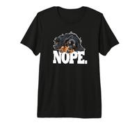 Funny Womens Sleeping Nope Black Long Haired Dachshund Lover Maglietta Premium