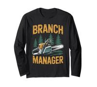 Funny Woodworker Logger Branch Manager Arborist Lineman Work Maglia a Manica