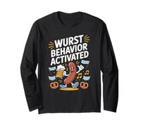 Funny Wurst Behavior Activated Oktoberfest Funny Maglia a Manica