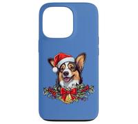 Funny Xmas Christmas Santa Black Tricolor Corgi Lover Custodia per iPhone 13 Pro