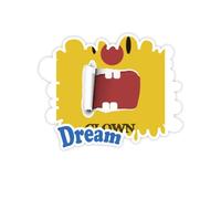 Funny Yellow Clown Emotion Laugh Adesivi Citazione Sogno Decalcomanie in Vinile