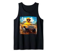 Funny Yellow Rubber Duck Collecting off-Road Truck Humor Canotta