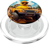 Funny Yellow Rubber Duck Collecting Off-Road Truck Humor PopSockets PopGrip per MagSafe