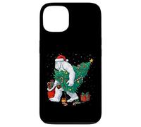 Funny Yeti Christmas Tree Lights Bigfoot Xmas Sasquatch Boys Custodia per iPhone 13