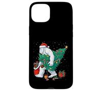 Funny Yeti Christmas Tree Lights Bigfoot Xmas Sasquatch Boys Custodia per iPhone 15 Plus