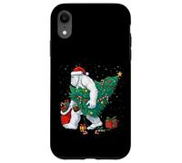 Funny Yeti Christmas Tree Lights Bigfoot Xmas Sasquatch Boys Custodia per iPhone XR