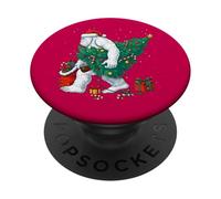 Funny Yeti Christmas Tree Lights Bigfoot Xmas Sasquatch Boys PopSockets PopGrip Adesivo