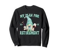 Funny Yoga And Wine GNOME for Retired Women Retirement Plan Felpa
