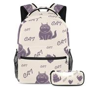 Funny Zebra Fashion Meets Function, set di 2 zaini per bambini con zaino e astuccio, borsa da viaggio grande capacità per ragazzi, ragazze e adolescenti, Multicolore#06, B：29.4x20x40cm\