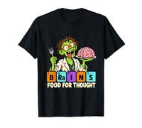 Funny Zombie Brains Science Halloween Elements Maglietta