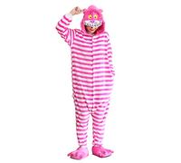 FunnyCos Pigiama intero per adulti, unisex, per Halloween, cosplay, abbigliamento da casa, Gatto del Cheshire, L