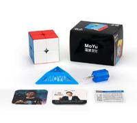 FunnyGoo MoYu MFJS Mofang jiaoshi Cubing Classroom Meilong 2 M 2x2 Magic Puzzle Cube Cubo MeiLong 2M 2x2x2 Stickerless con borsa logo MoYu e supporto (il colore del supporto può variare)