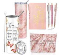 Funnymoom Confezione da 6 penne a sfera in pelle, formato A6, regalo cristiano spagnolo, 590 ml, per la settimana santa e la festa della mamma, regalo per donne (rosa)